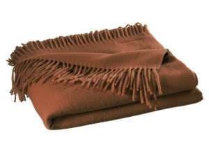 Плед из шерсти ягнёнка Steinbeck Regent Brown коричневый 130х190 - основновное изображение