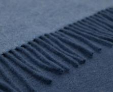 Плед шерсть/кашемир Biederlack Cashmere Plaid jeans-marine 130х170 - фото 1