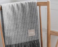 Плед альпака/овечья шерсть Elvang Stripes Grey 130х200 - фото 2