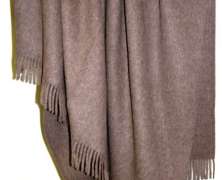 Плед из шерсти ягнёнка Steinbeck Gobi Natur коричневый 140х190 - фото 1