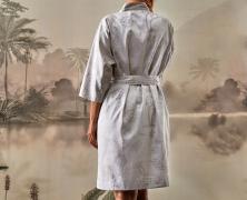 Халат сатиновый женский Blanc des Vosges Shiraz Perple хлопок в интернет-магазине Posteleon