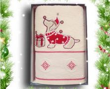 Комплект из 2-х полотенец Vingi Ricami Gift "Собачка" 35х55 - фото 1