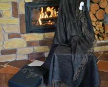 Плед кашемировый Glen Saxon Paisley Mink Black 150х185 - фото 5