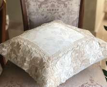 Декоративная подушка Laroche Пиринеи 40х40 с кружевом - фото 7