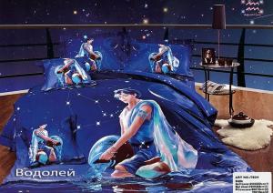 Постельное белье Tango Гороскопы Водолей 1099-02 евро 200х220 хлопок сатин - основновное изображение