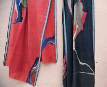 Шарф из шерсти и шёлка Petrusse Dingui Anthracie 70х200 - фото 3
