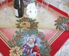 Декоративная салфетка Vingi Ricami Santa Klaus 22 100х100 гобелен - фото 1