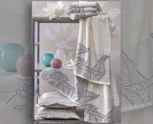 Комплект из 2 полотенец Blumarine Lucretia Silver 40x60 и 60x110 в интернет-магазине Posteleon