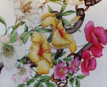 Шёлковый платок Luxury Silk & Wool Spring Flowers 95х95 - фото 3