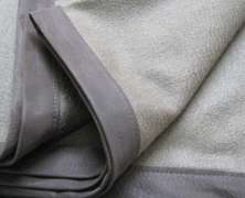 Плед кашемировый Glen Saxon Nubuk brown 130x180 с кожаным кантом - фото 2