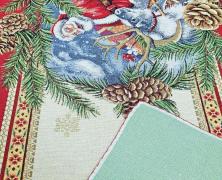 Новогодняя дорожка на стол Vingi Ricami Santa Klaus 22 45х140 гобелен - фото 3