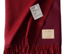 Плед из шерсти ягнёнка Steinbeck Rom 4 двусторонний красный 130х190 - основновное изображение