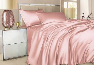 Постельное белье Luxe Dream Светло-розовый евро 200x220 шёлк - основновное изображение