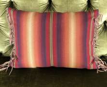 Декоративная подушка Laroche Серапе Страйп 30х45 с бахромой - фото 1