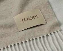 Плед шерстяной Biederlack JOOP! Sensual-Doubleface бежевый/серый 130х180 - фото 2