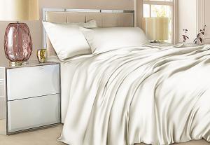 Постельное белье Luxe Dream Айвори 1.5-спальное 140x205 шёлк - основновное изображение