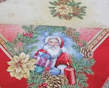 Новогодняя скатерть Vingi Ricami Santa Klaus 22 140х240 гобелен - фото 4