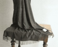 Плед ягнёнок/кашемир Steinbeck Modena 2/d'grau темно-серый 130х190 - фото 3