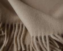 Плед из шерсти ягнёнка Steinbeck Genua kamel коричневый 130х190 - фото 2