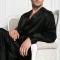 Халат шелковый мужской Luxe Dream Black длинный - основновное изображение