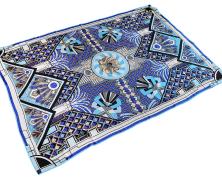 Шёлковый платок-палантин Luxury Silk & Wool Geometry Сlassic 130х170 в интернет-магазине Posteleon