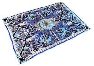 Шёлковый платок-палантин Luxury Silk & Wool Geometry Сlassic 130х170 - основновное изображение