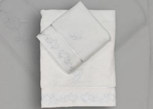 Комплект из 2 полотенец Blumarine Emanuela Silver 40x60 и 60x110 - основновное изображение
