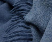 Плед шерсть/кашемир Biederlack Cashmere Plaid jeans-marine 130х170 - фото 2