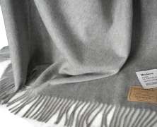 Плед ягнёнок/кашемир Steinbeck Modena 1/h'grau светло-серый 130х190 - фото 2