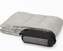 Дорожный плед-одеяло пуховый German Grass Travel серый 140х200 облегченное в интернет-магазине Posteleon