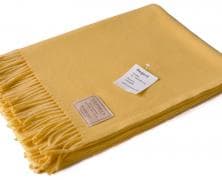 Плед из шерсти ягнёнка Steinbeck Regent Gelb желтый 130х190 в интернет-магазине Posteleon