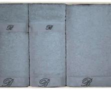 Комплект из 5 полотенец Blumarine Benessere Grigio 40x60, 60x110 и 100х150 - фото 2