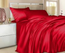 Постельное белье Luxe Dream Красный евро макси 220x240 шёлк