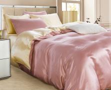 Постельное белье Luxe Dream Элит Золото-кремовый 2-спальное 175x205 шёлк в интернет-магазине Posteleon