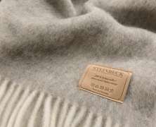 Шерстяной плед Steinbeck Wetterstein серый двустронний, 150х210 - фото 3