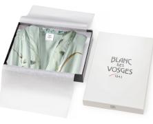 Халат сатиновый женский Blanc des Vosges Brindille Tilleul хлопок - фото 1