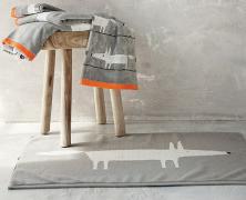 Махровый коврик для ванной Blanc des Vosges Fox Perle 50х90 в интернет-магазине Posteleon