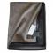 Плед кашемировый Glen Saxon Nappa Black Natur 130x180 с кожаным кантом - основновное изображение