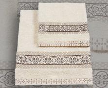 Комплект из 2 полотенец Vingi Ricami Grace Beige 40x60 и 60x110 в интернет-магазине Posteleon