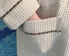 Банный вафельный халат женский Svilanit Сэлсино ворот-шалька - фото 6