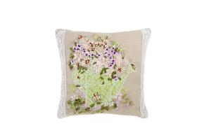 Декоративная подушка Laroche Полевые цветы 40х40 с вышивкой - основновное изображение