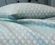 Декоративная подушка Blanc des Vosges Carpates Turquoise 40х40 хлопок - фото 2