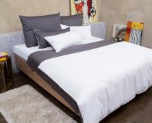 Постельное белье Elhomme Graphite 1.5-спальное 155х200 хлопок мако-сатин - основновное изображение