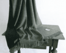 Плед из шерсти ягнёнка Steinbeck Rom 2 двусторонний серый 130х190 - фото 2