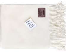 Плед из шерсти ягнёнка Steinbeck Regent Wollweiss белый 130х190 - фото 3