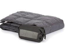 Дорожный плед-одеяло пуховый German Grass Travel темно-серый 140х200 облегченное