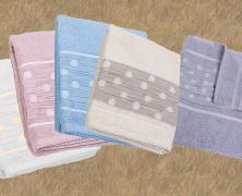 Банное полотенце Onda Blu Pois 100x150 в интернет-магазине Posteleon