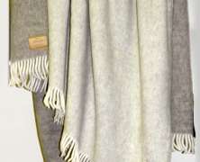 Шерстяной плед Steinbeck Wetterstein серый двустронний, 150х210 в интернет-магазине Posteleon