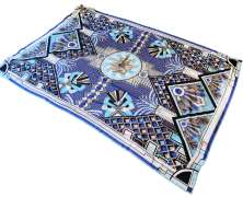 Шёлковый платок-палантин Luxury Silk & Wool Geometry Сlassic 130х170 - фото 4