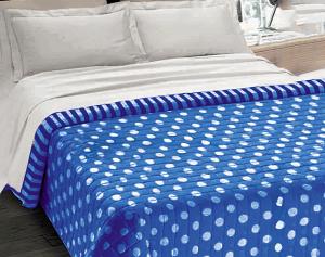 Одеяло-покрывало Servalli Pois Blu 240х210 полиэстер - основновное изображение